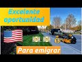 Empezó el trabajo en USA  jardinería, construcción, restaurante etc.