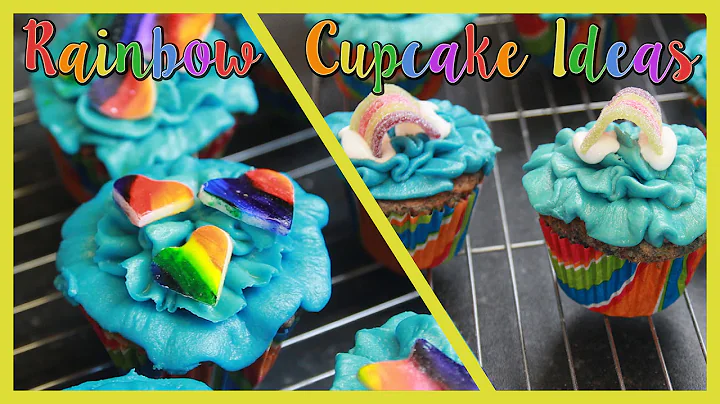 Two Rainbow / Gay Pride Cupcake Design Ideas