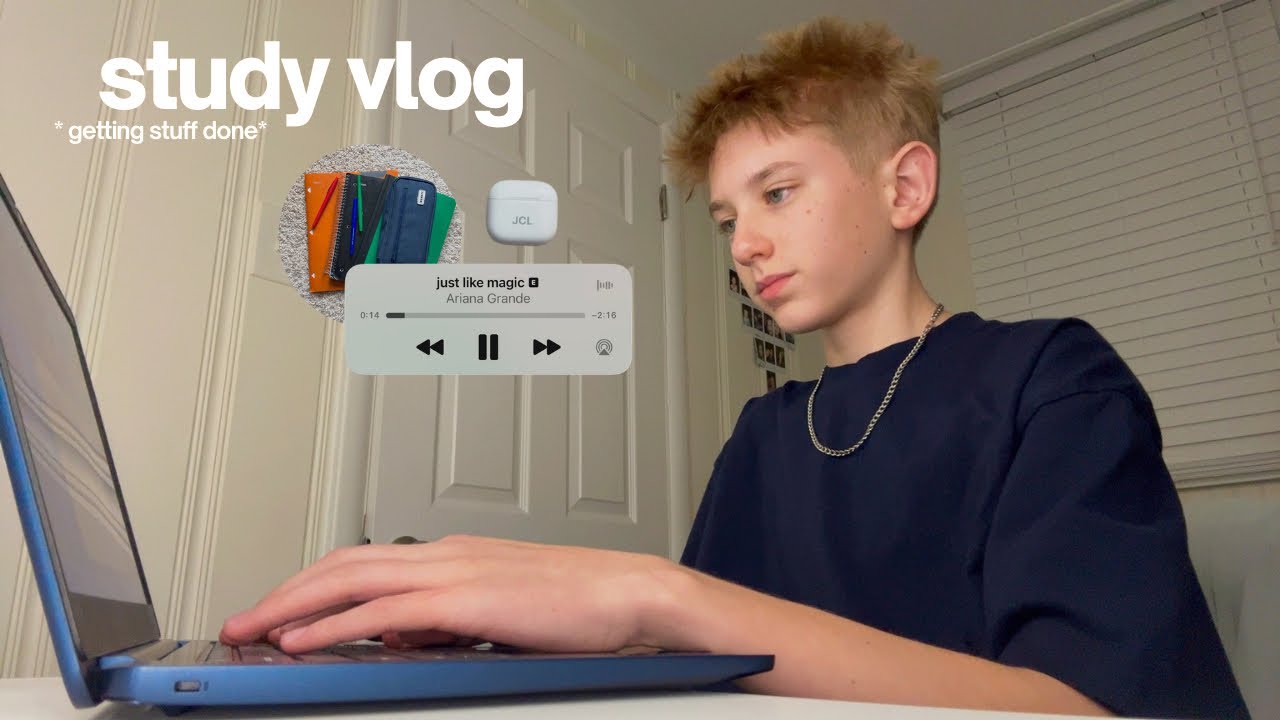 STUDY VLOG *productive* | starbucks, homework, science, social studies ...