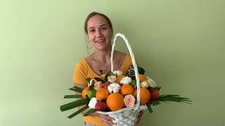 ФРУКТОВАЯ КОРЗИНА  / DIY bouquet / необычный подарок/ апельсиновый бум