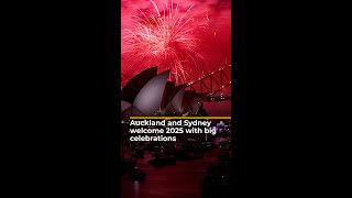 Auckland and Sydney welcome 2025 with big celebrations | AJ #shorts