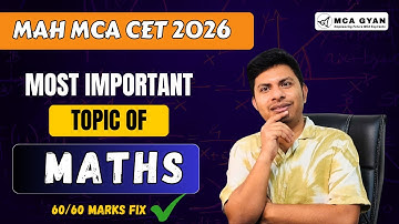MAH MCA CET 2026 | Maths Important Topics LIVE 🔴 | Complete Strategy + High-Weightage Chapters