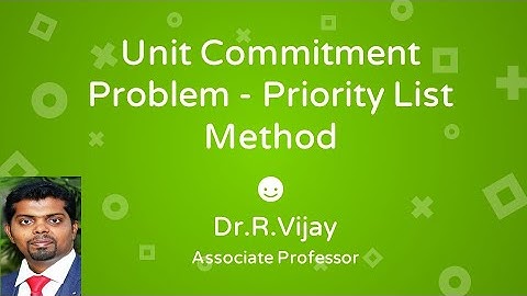 Unit Commitment Problem - Priority List Method #psoc