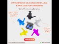 Waterproof Silicone Ear Plugs, Earplugs for Swimming.