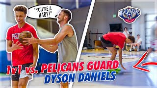 1v1 vs Pelicans Guard Dyson Daniels Gets Heated! "Those Are Some Bull Sh** Shots"