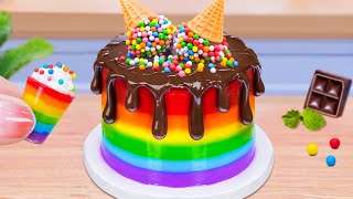 MINI RAINBOW CAKE WITH MAGICAL SPRINKLES CANDY 🎂 1000+ Satisfying Miniature Cake Ideas