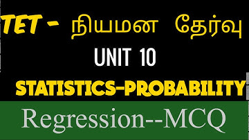 ugtrbmaths,pgtrb,tnpsc,unit10, Statistics,regression mcq
