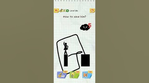 #Draw 2 Save:Stick Man Puzzles  Level 86 Answer very easy tips#
