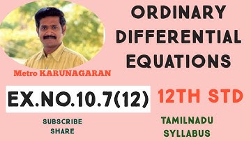 12th Std Maths Ex.10.7(12) Solve linear DIFFERENTIAL Equation dy/dx = sin^2/(1+x^3)- 3x^2/(1+x^3)y