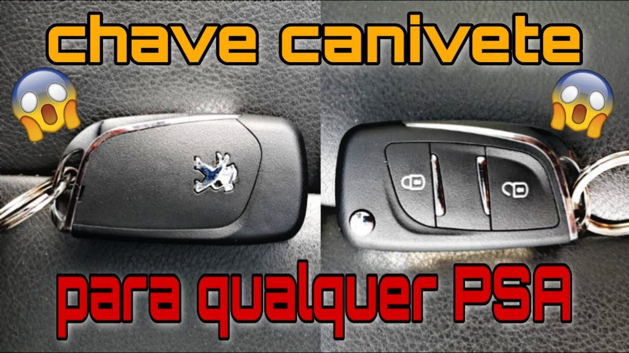 chave canivete adaptação para qualquer Peugeot e Citroen  |  canal Car Play
