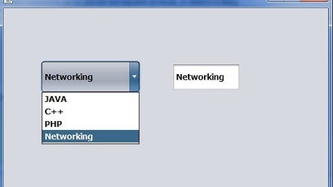 How to get selected value from jComboBox in java : NetBeans JComboBox JAVA Swing Tutorial