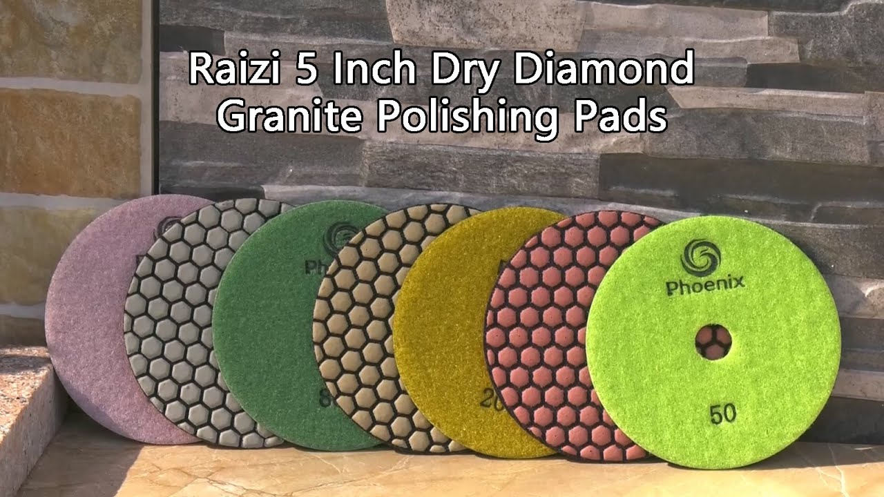 Raizi 5 Inch Dry Diamond Granite Polishing Pads YouTube
