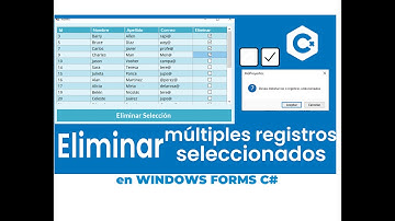 Eliminar múltiples registros seleccionados por CheckBox dentro de un DataGridView | WinForm C#