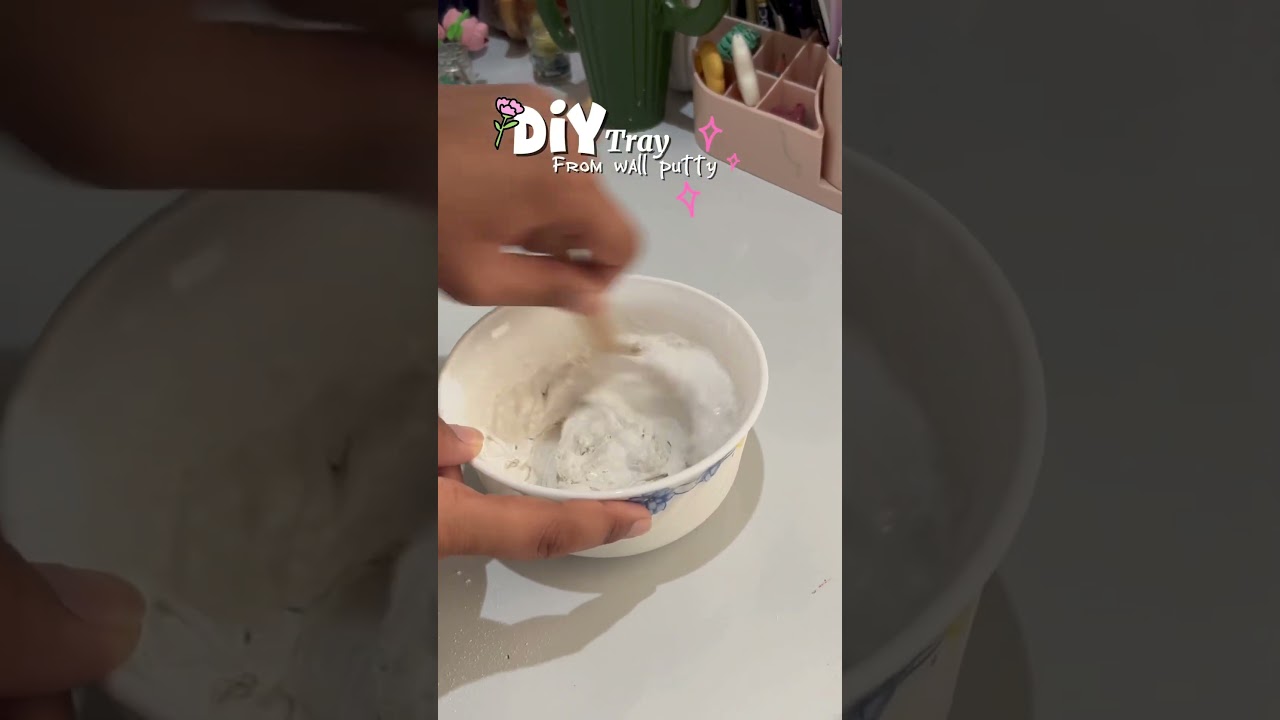 Diy tray from wall putty✨😍