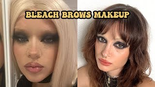 Bleach Brow Makeup + Styling my Wolfcut   Laura Ribeiro