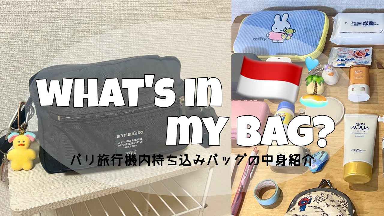 【バッグの中身】バリ旅行・機内持ち込み編【What'sinmybag?】