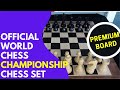 The beautiful official world chess championship chess set and premium board