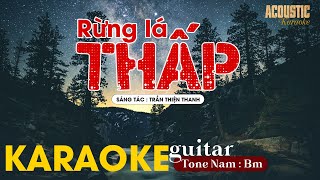 Rừng Lá Thấp - Karaoke Acoustic Guitar | Tone Nam