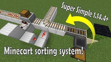 How to Sort Storage Minecarts from Minecarts | Minecraft Simple Redstone tutorial