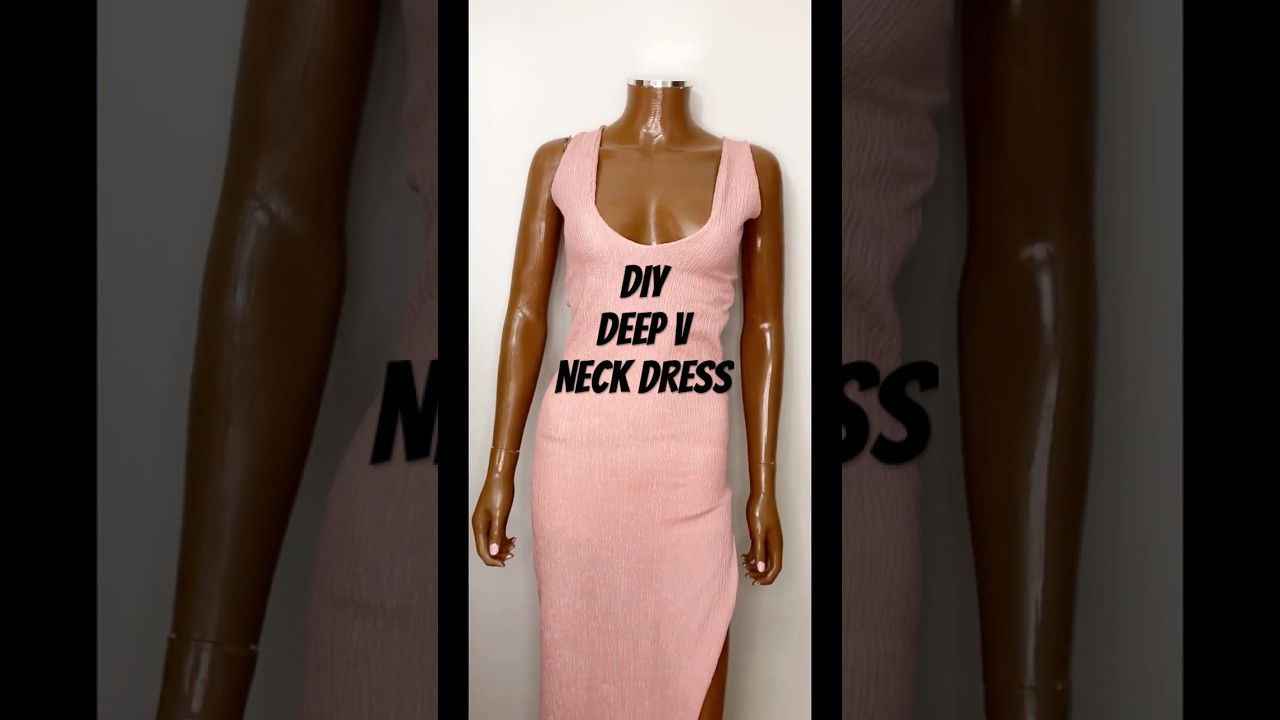 diy deep v neck dress Tutorial on deep v / plunge neckline short tiered dress