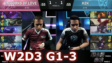 H2K vs Unicorns of Love | Game 3 S7 EU LCS Spring 2017 Week 2 Day 3 | H2K vs UOL G3 W2D3