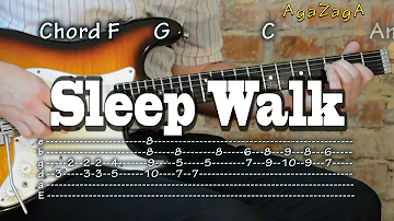 Sleep Walk - Tabs and Chords, レッスン, como tocar, табулатуры