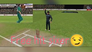 NO BALL|Free hit sixer😣|Real cricket 20 screenshot 4