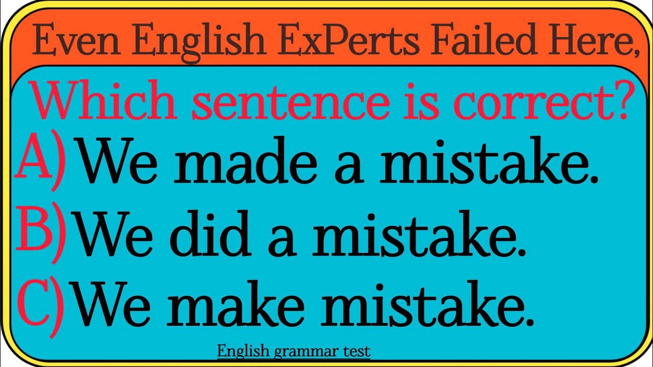 Mixed English grammar test  ✨ even English expperts failed here 100 parsant pass this test