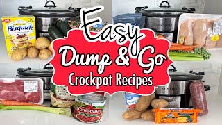 SIX DUMP \& GO CROCKPOT DINNERS | The EASIEST Dump N' Go Tasty Slow Cooker Recipes | Julia Pacheco