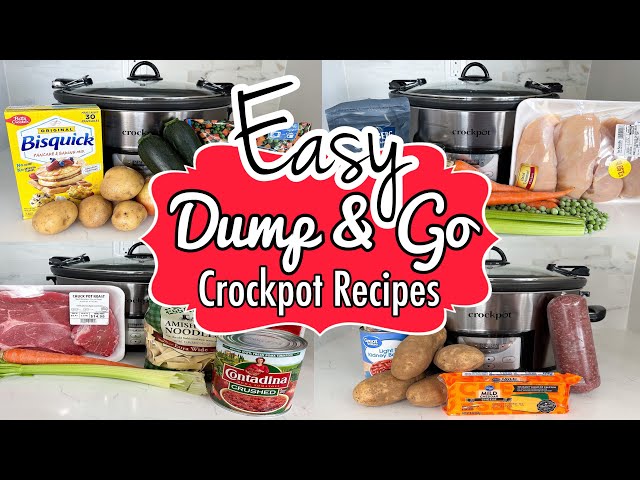 SIX DUMP & GO CROCKPOT DINNERS  The EASIEST Dump N' Go Tasty Slow