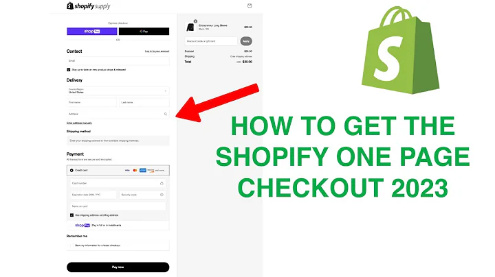 Boost Conversions with Shopify's One-Page Checkout!