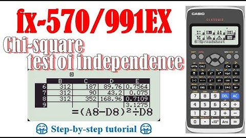 Chi square test of independence (fx-570/991EX)