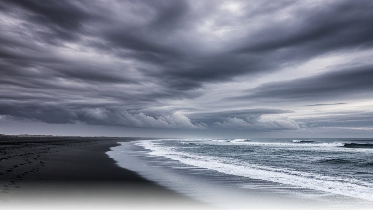 Gentle Sea Waves at Night | Soothing Waves to Drift into Deep Sleep Gently with Silent Beach Mood