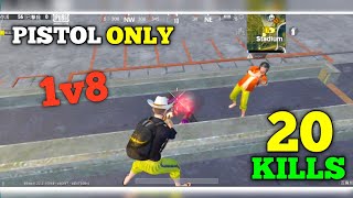 IMPOSSIBLE CLUTCH🔥 | PISTOL ONLY CHALLENGE | PUBG MOBILE LITE