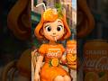 Orange Coca-Cola Girl 🍊 | Cutest Soda Mascot Ever! 🧡🥤 #Shorts #cocacola