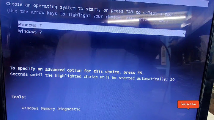 Lỗi choose an operating system to start windows 7