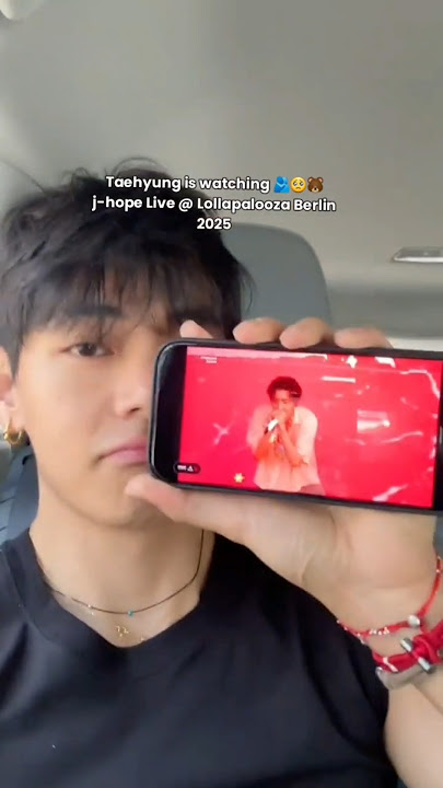Taehyung Watching j-hope Lollapalooza performance Berlin 2025🫂🔥🐻