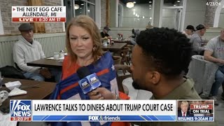 Trumpist wearing Trump flag sobs on live TV over Trump's trial