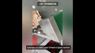 4-12 Ounce Paper Cup with Spoon and Lid machine spoon lid machine for ice cream container package