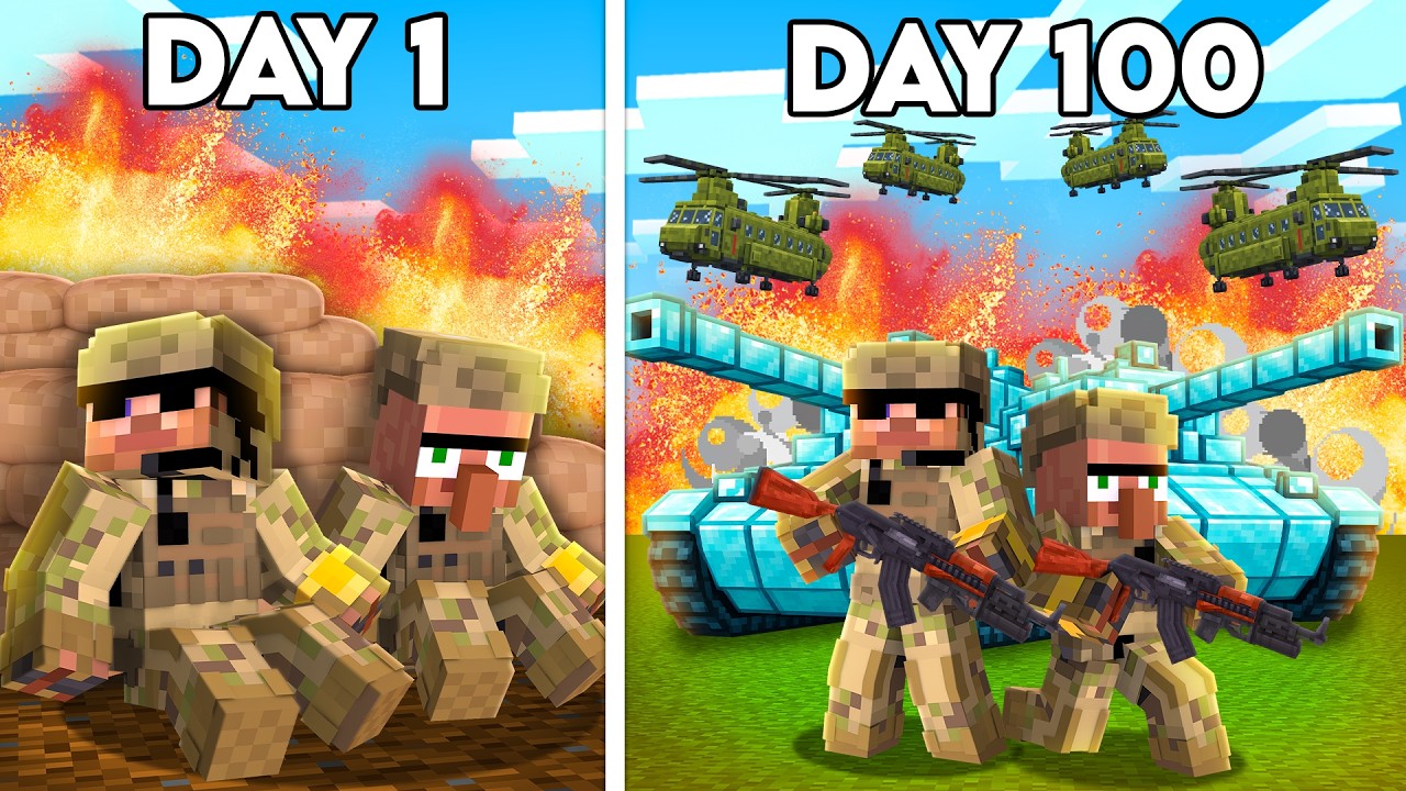 Carry and Doorbin Joined Military Army in Minecraft..