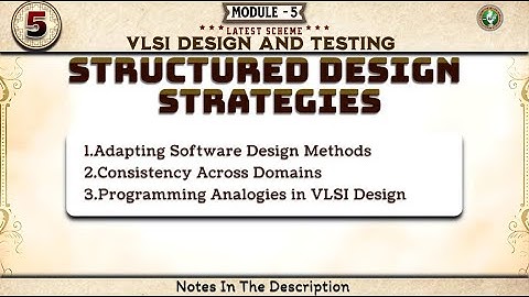 5 Structured Design Strategies Explained Module 5 6th Sem VLSI ECE VTU