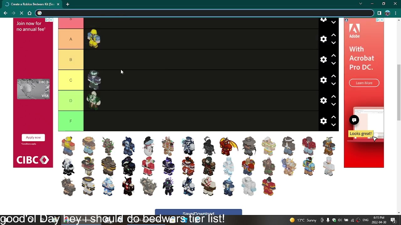 Bedwars Kit Tier List Part 1 YouTube