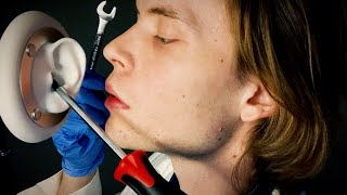 ASMR Ear Cleaning Exam w/ Screwdriver and Up Close Whispering 3Dio (Doctor Roleplay male)