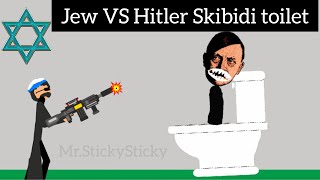 2D ,adolf hitler skibidi toilet VS Jewish TV man,#MrStickySticky, 2D animated short film,Dc 2, juden