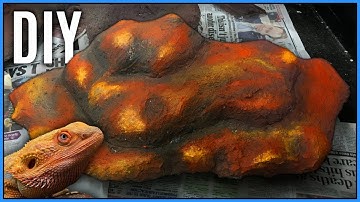 REPTILE FAKE ROCK BACKGROUND BUILD - DIY Fake Rock for Reptiles - Fake Reptile Rock Ledge