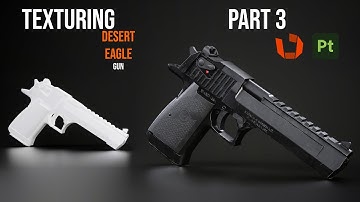 Texturing the Desert Eagle – Part 3 | Final UV & PBR Setup #tutorial #gun #texturing #unwrap
