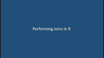 Joins & Merging in R