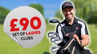Playing with a set of "LADIES GOLF CLUBS"