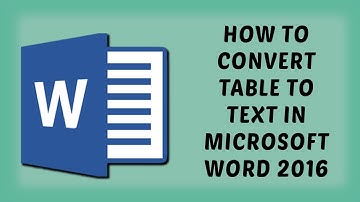 How to Convert Table to Text in Microsoft Word 2016 | Microsoft Word Tutorials In Hindi