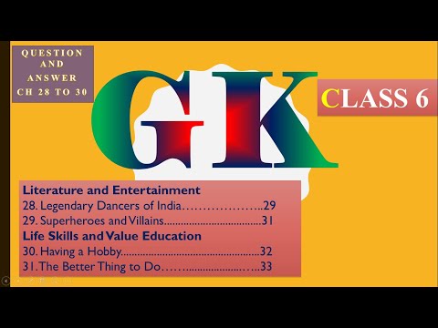 Class 6 GK Ch: 28 to 31